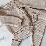 Chunky Knit Wrap Cardigan - Beige