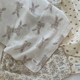 Bunny Muslin Swaddle Blanket - 100% Cotton