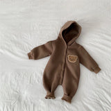 Hooded teddy romper