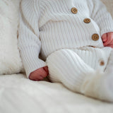 Knitted Baby Romper - White