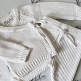 Chunky Knit Wrap Cardigan - White