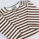 Striped fleece lined top - Two week Delivery