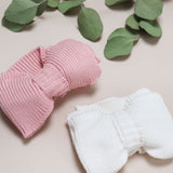 Oversized Top Knot Knitted Bow - 0-3 Years - Pink