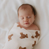 Muslin teddy bear blanket