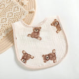 Teddy bear muslin bibs x2