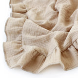 Ruffle muslin blanket