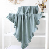 Ruffle muslin blanket