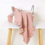 Ruffle muslin blanket